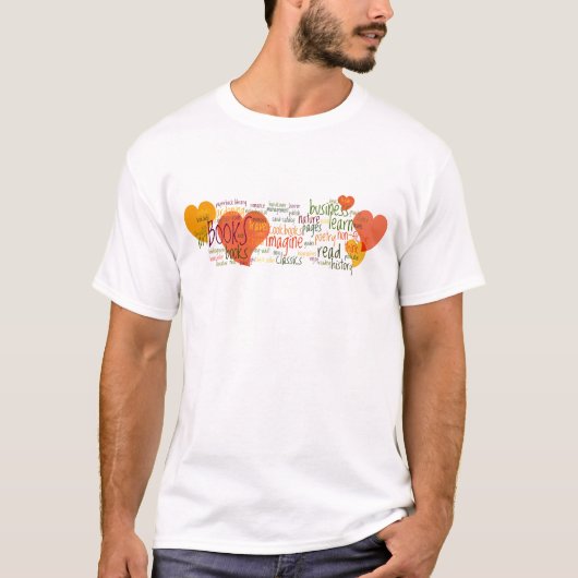 Sammlung Buch (Herz) T-Shirt (Vorderseite)