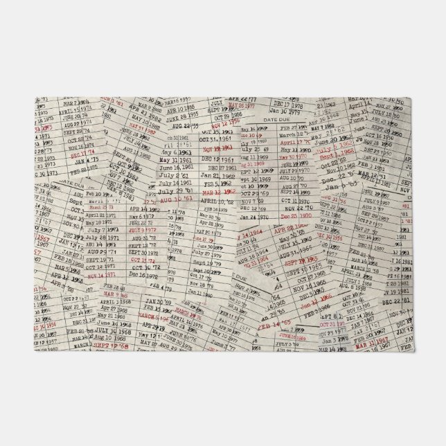 Sammlung der alten Bibliothekskarte Fußmatte (Vorderseite)