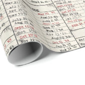 Sammlung der alten Bibliothekskarte Geschenkpapier (Rolleneckpunkt)