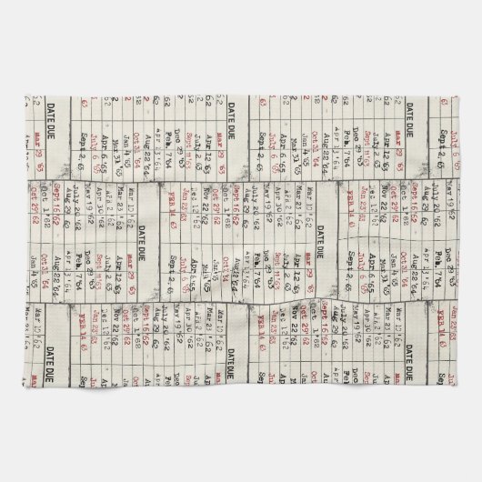 Sammlung der alten Bibliothekskarte Geschirrtuch (Horizontal)