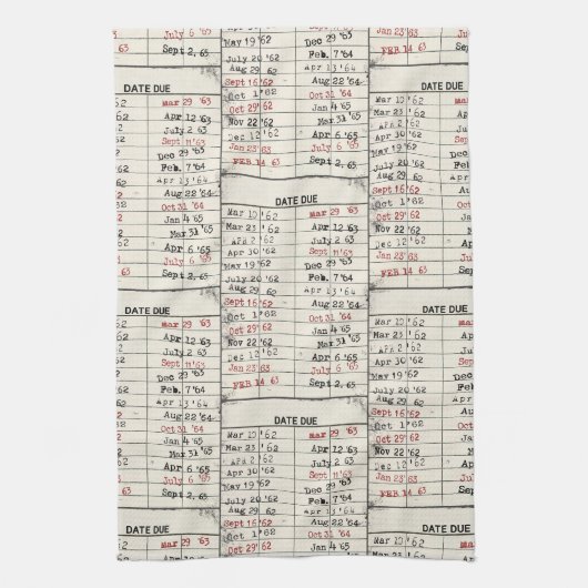 Sammlung der alten Bibliothekskarte Geschirrtuch (Vertikal)