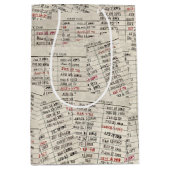 Sammlung der alten Bibliothekskarte Mittlere Geschenktüte (Vorderseite)