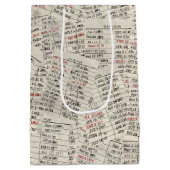 Sammlung der alten Bibliothekskarte Mittlere Geschenktüte (Rückseite)