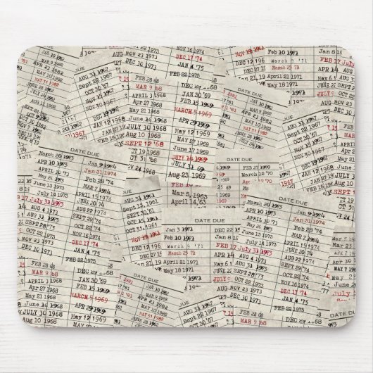 Sammlung der alten Bibliothekskarte Mousepad (Vorne)