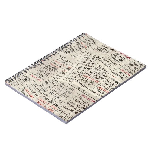 Sammlung der alten Bibliothekskarte Notizblock (Linke Seite)