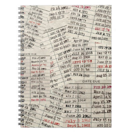 Sammlung der alten Bibliothekskarte Notizblock