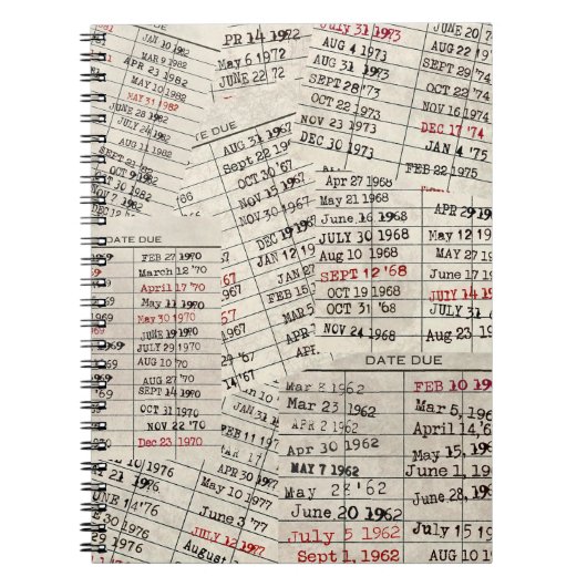 Sammlung der alten Bibliothekskarte Notizblock (Vorderseite)