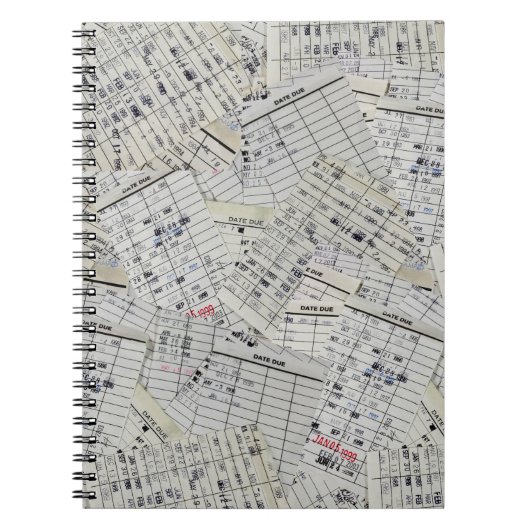 Sammlung der alten Bibliothekskarte Notizblock (Vorderseite)