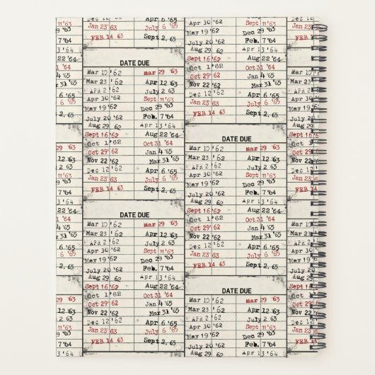 Sammlung der alten Bibliothekskarte Planer (Rückseite)