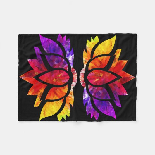 Sammlung der Regenbogen-Meditations-Decken-(TM) Fleecedecke (Vorderseite (Horizontal))