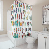 Sammlung des Vintagen Stammeshandwerks der boho Duschvorhang (Beispiel)