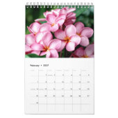 Sammlung exotischer Blume zeigt Wandkalender (Feb 2027)