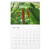 Sammlung exotischer Blume zeigt Wandkalender (Mär 2027)