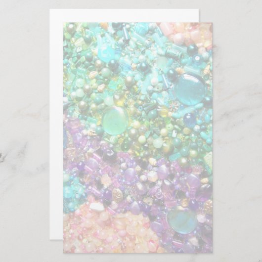Sammlung farbenfroher Perlen Briefpapier (Vorne/Hinten)