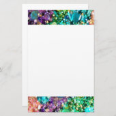 Sammlung farbenfroher Perlen Briefpapier (Vorne/Hinten)