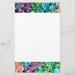 Sammlung farbenfroher Perlen Briefpapier