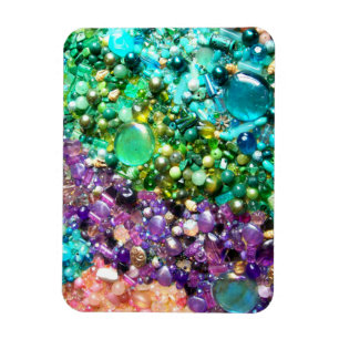 Sammlung farbenfroher Perlen Magnet