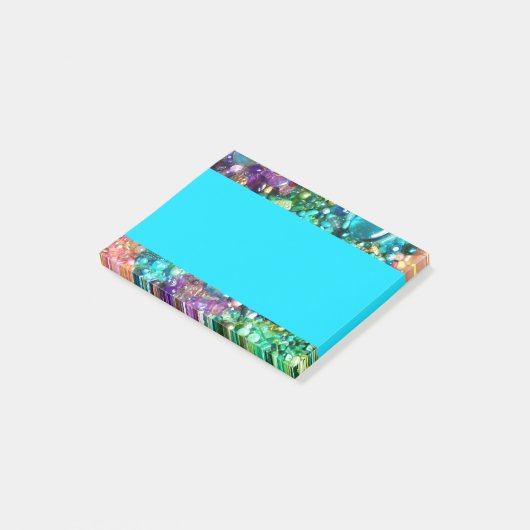 Sammlung farbenfroher Perlen Post-it Klebezettel (angewinkelt)