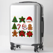Sammlung festlicher Weihnachtsbilder Aufkleber (Koffer)