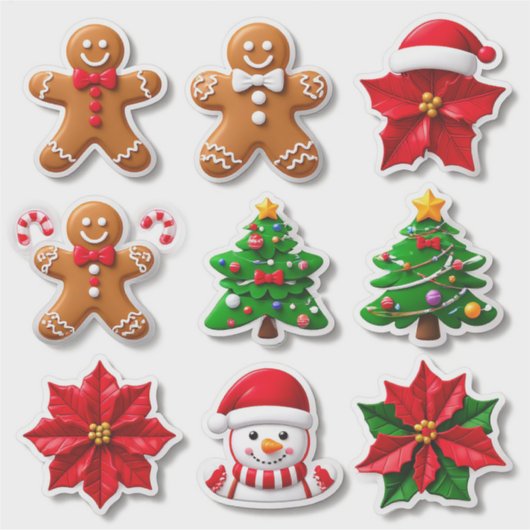 Sammlung festlicher Weihnachtsbilder Aufkleber (Vorderseite)