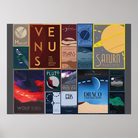 Sammlung für Raumfahrtanzeigen Poster (Vorne)