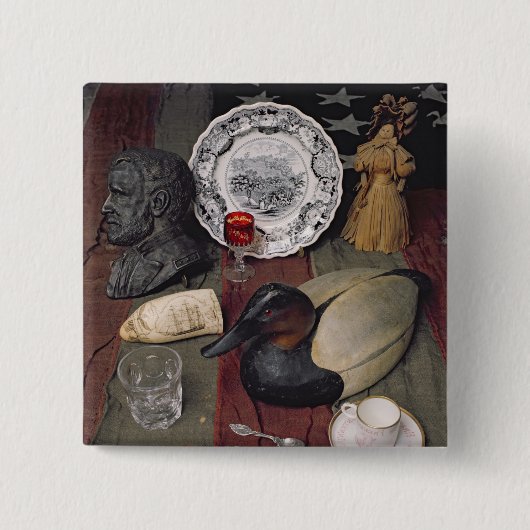 Sammlung Gegenstände, einschließlich eine Schale Button (Vorderseite)