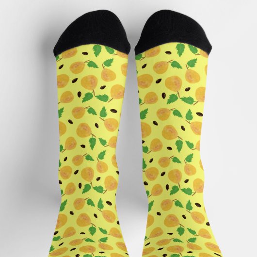 Sammlung Goldene Birnen Gelb Hell Socken (Oben)