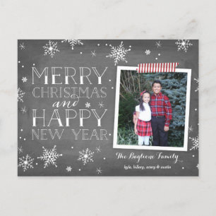 Sammlung handgezeichneter Schneeflocken Feiertagspostkarte