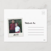 Sammlung handgezeichneter Schneeflocken Feiertagspostkarte (Rückseite)