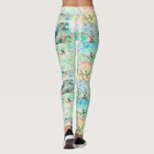 Sammlung Hummingbird Aquarellbilder Leggings (Rückseite)