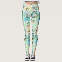 Sammlung Hummingbird Aquarellbilder Leggings