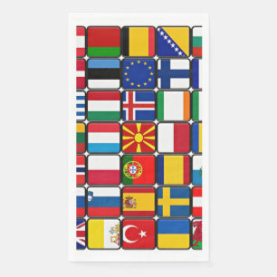 Sammlung internationaler Flaggen, Serviette