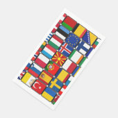 Sammlung internationaler Flaggen, Serviette (Ecke)