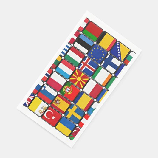 Sammlung internationaler Flaggen, Serviette (Ecke)