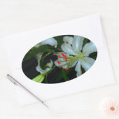 Sammlung irischer Muster und Blume Ovaler Aufkleber (Umschlag)