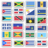 Sammlung karibischer Flaggen Aufkleber (Vorderseite)