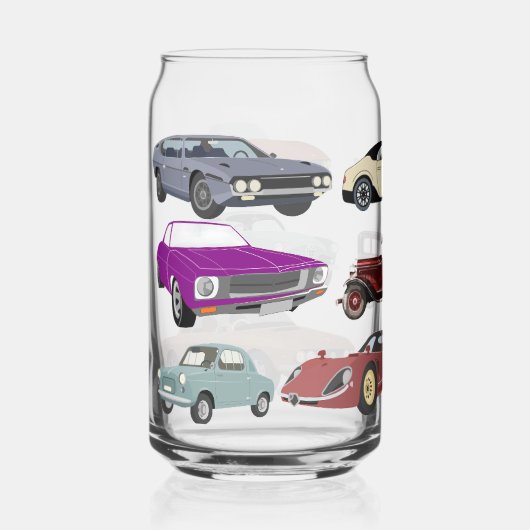 Sammlung klassischer Autos Dosenglas (Vorderseite)