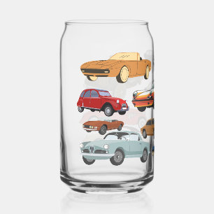 Sammlung klassischer Autos Dosenglas