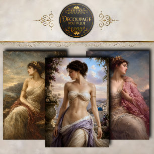Sammlung Klassischer Frauen der Antike Geschenkpapier Set