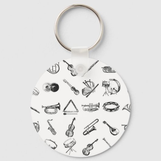 Sammlung klassischer Musikinstrumente Schlüsselanhänger (Vorderseite)