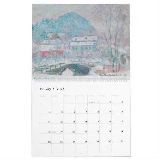 Sammlung Monet Paintings 2024 Kalender (Jan 2026)