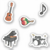 Sammlung Musikinstrumente Aufkleber (Vorderseite)