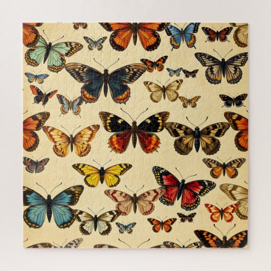 Sammlung Muster Vintage Schmetterlinge Puzzle (Vertikal)