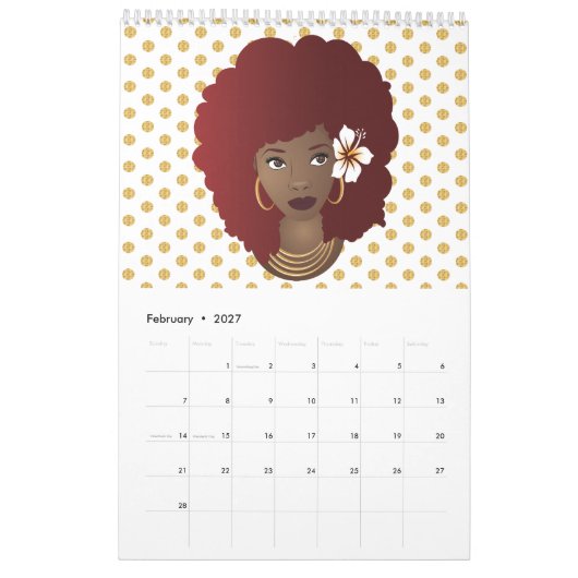 Sammlung natürlicher Schönheit | Polka Dots Kalender (Feb 2027)