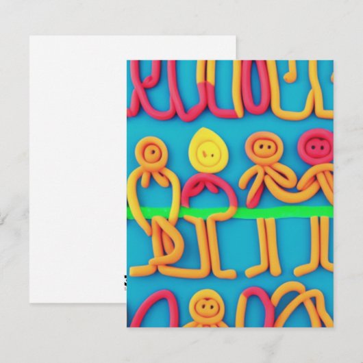 Sammlung Playdough Mitteilungskarte (Vorne/Hinten)