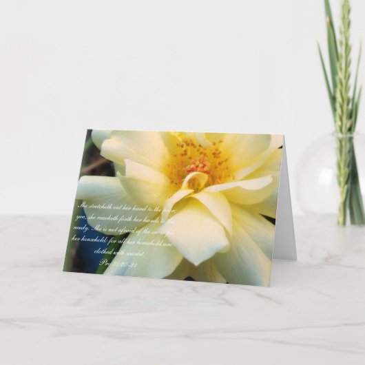 Sammlung ~Pro 31:20 der Sprichwort-31 - 21 Karte (Vorderseite)