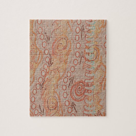 Sammlung Sand Echoes #1 Aborigines Kunst Puzzle (Vertikal)