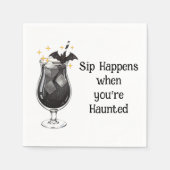 Sammlung "Sip Happens When You're Spuk" Serviette (Vorderseite)