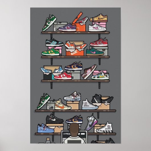 Sammlung Sneakers Art Print Poster (Vorne)