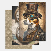 Sammlung Steampunk Animal - Dog Geschenkpapier Set